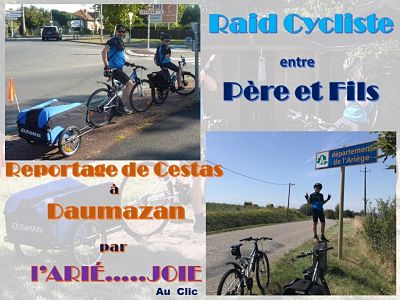 Raid cycliste entre père et fils - De Cestas à Domazan