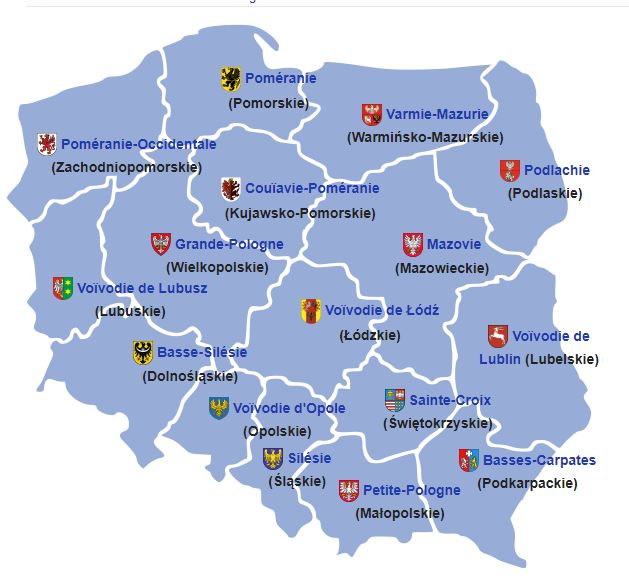 Carte Pologne