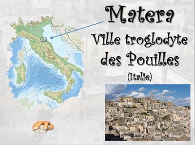 Matera, ville troglodyte des Pouilles (Italie)